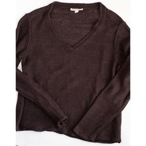 Eileen Fisher Petite Long Sleeve Shirt 100% Hemp